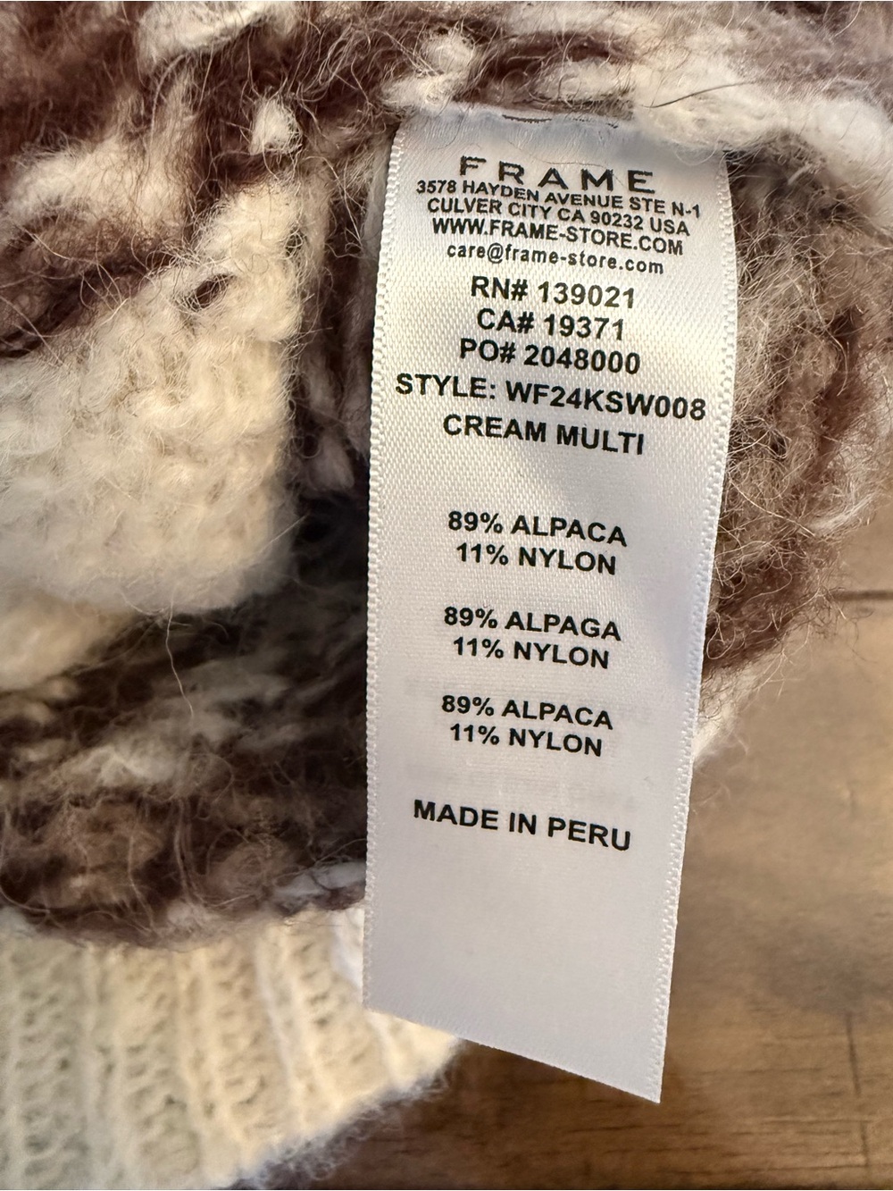FRAME Fairisle Sweater in Cream Multi Size Medium - Picture 9 of 11